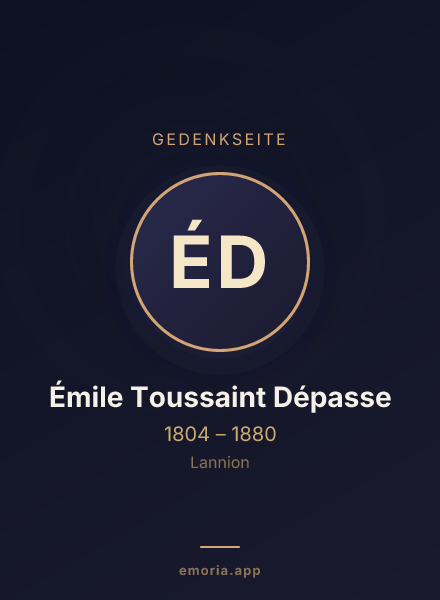 Gedenkportrait von Émile Toussaint Dépasse