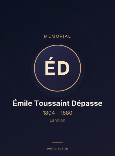 Memorial portrait of Émile Toussaint Dépasse