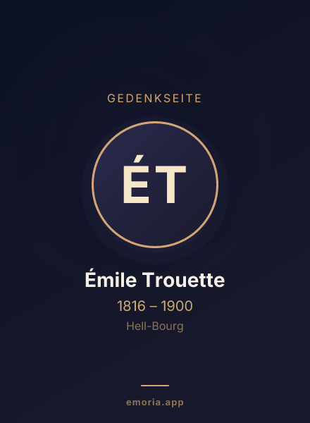 Gedenkportrait von Émile Trouette
