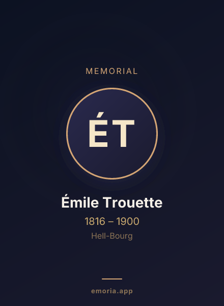 Memorial portrait of Émile Trouette