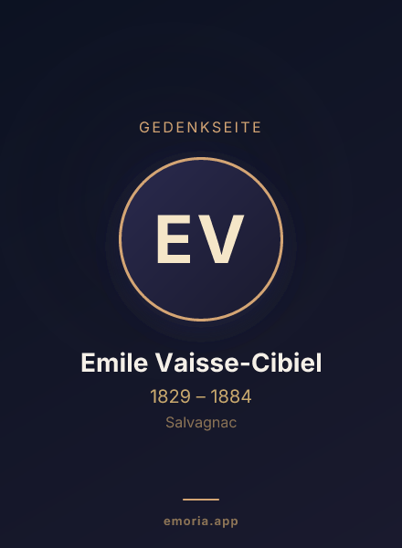 Gedenkportrait von Emile Vaisse-Cibiel