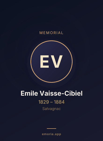 Memorial portrait of Emile Vaisse-Cibiel
