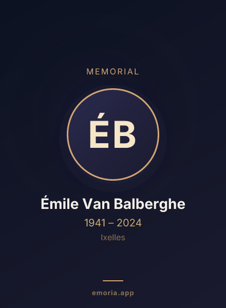 Memorial portrait of Émile Van Balberghe