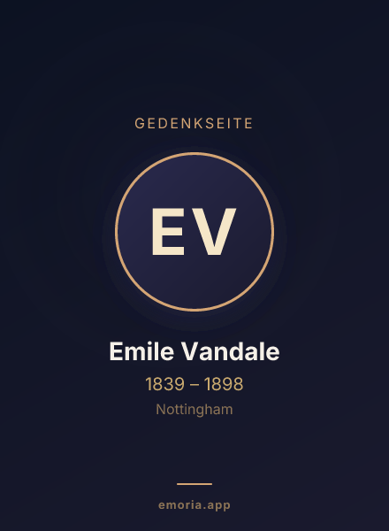 Gedenkportrait von Emile Vandale
