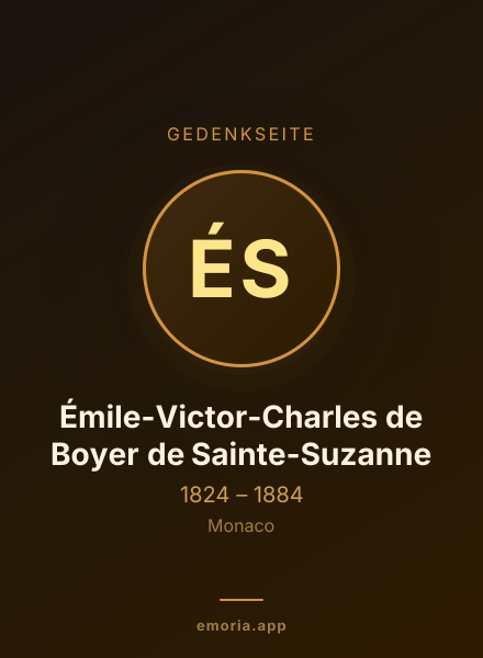 Gedenkportrait von Émile-Victor-Charles de Boyer de Sainte-Suzanne