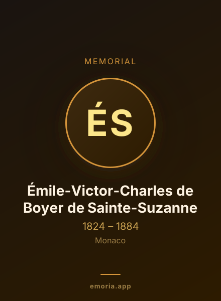 Memorial portrait of Émile-Victor-Charles de Boyer de Sainte-Suzanne