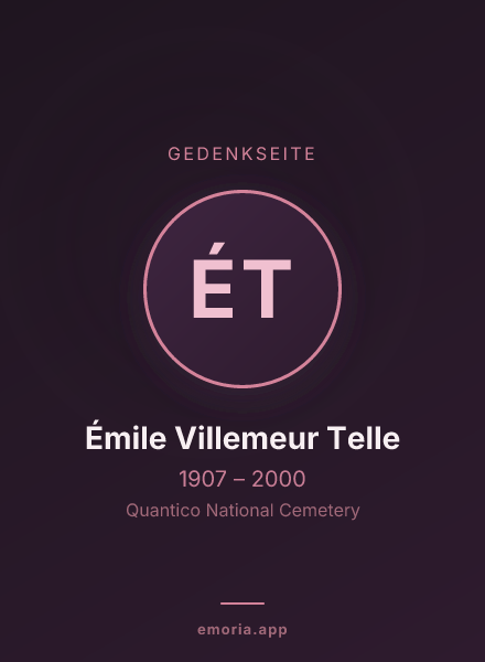 Gedenkportrait von Émile Villemeur Telle