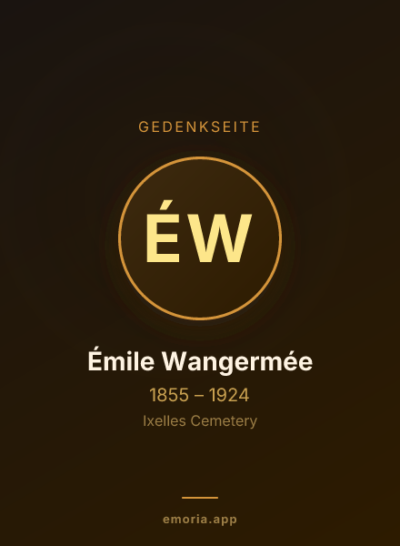 Gedenkportrait von Émile Wangermée