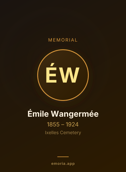 Memorial portrait of Émile Wangermée