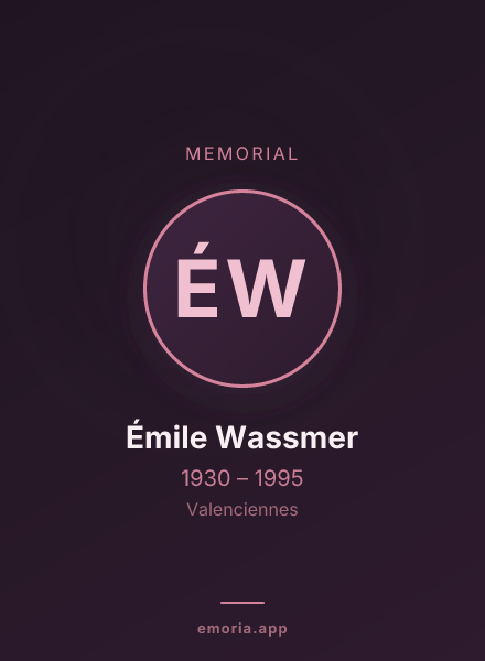 Memorial portrait of Émile Wassmer