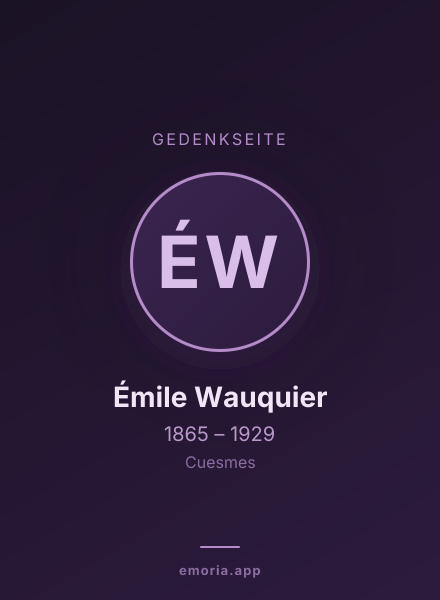 Gedenkportrait von Émile Wauquier