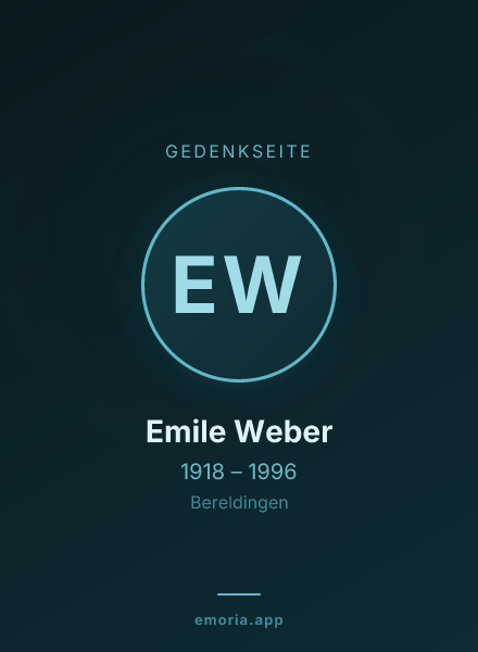 Gedenkportrait von Emile Weber