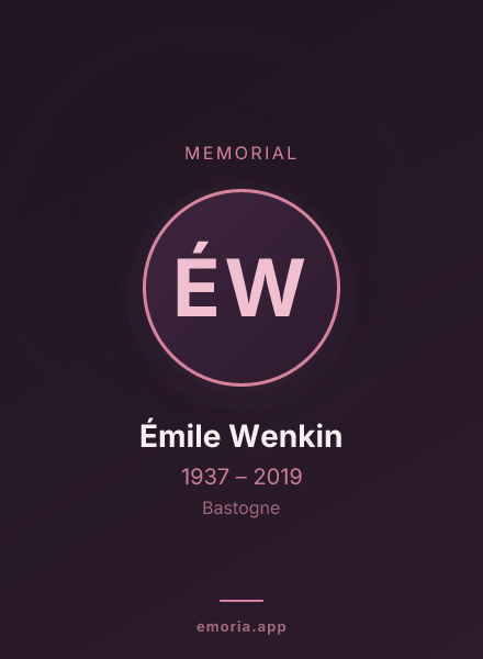 Memorial portrait of Émile Wenkin