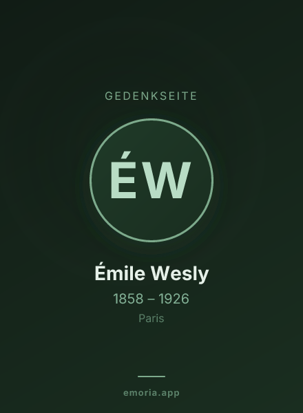 Gedenkportrait von Émile Wesly