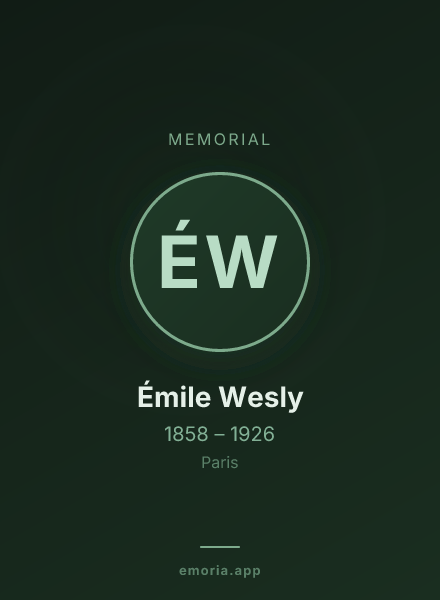 Memorial portrait of Émile Wesly