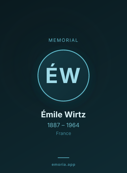 Memorial portrait of Émile Wirtz