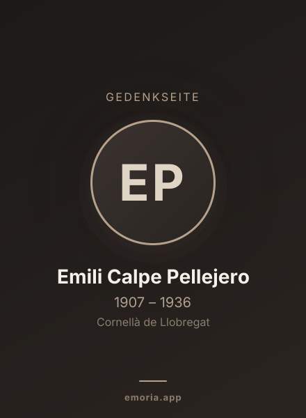Gedenkportrait von Emili Calpe Pellejero