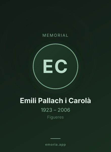 Memorial portrait of Emili Pallach i Carolà