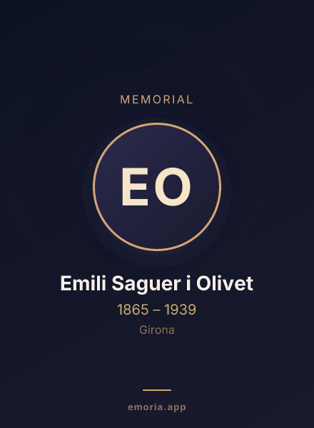 Memorial portrait of Emili Saguer i Olivet