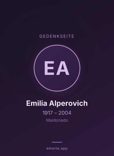 Gedenkportrait von Emilia Alperovich