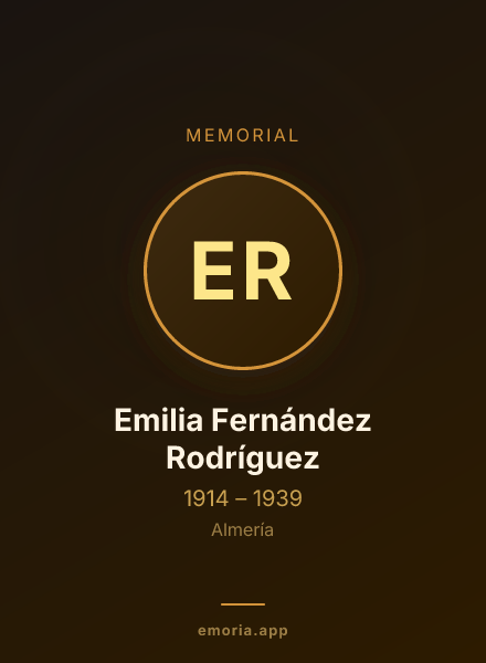 Memorial portrait of Emilia Fernández Rodríguez