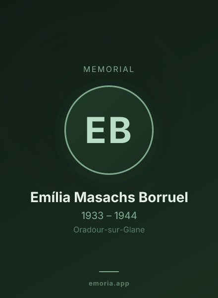 Memorial portrait of Emília Masachs Borruel