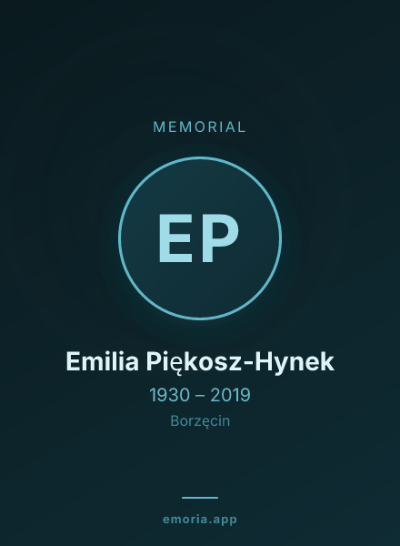 Memorial portrait of Emilia Piękosz-Hynek