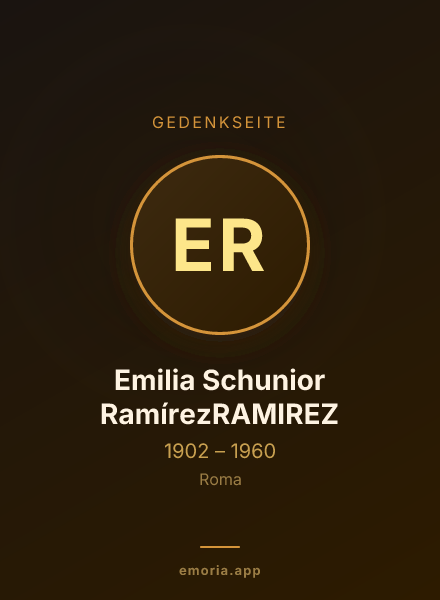 Gedenkportrait von Emilia Schunior RamírezRAMIREZ