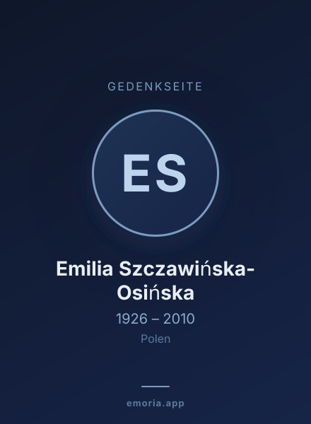 Gedenkportrait von Emilia Szczawińska-Osińska