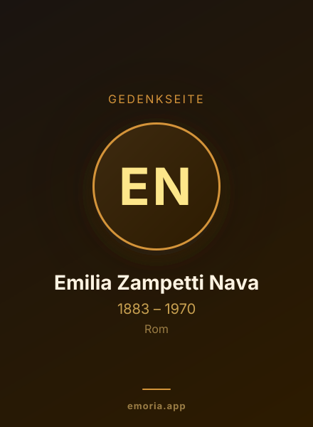 Gedenkportrait von Emilia Zampetti Nava