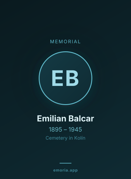 Memorial portrait of Emilian Balcar