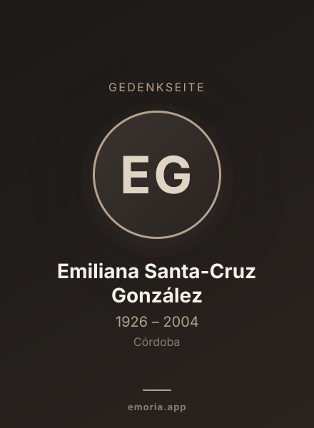 Gedenkportrait von Emiliana Santa-Cruz González