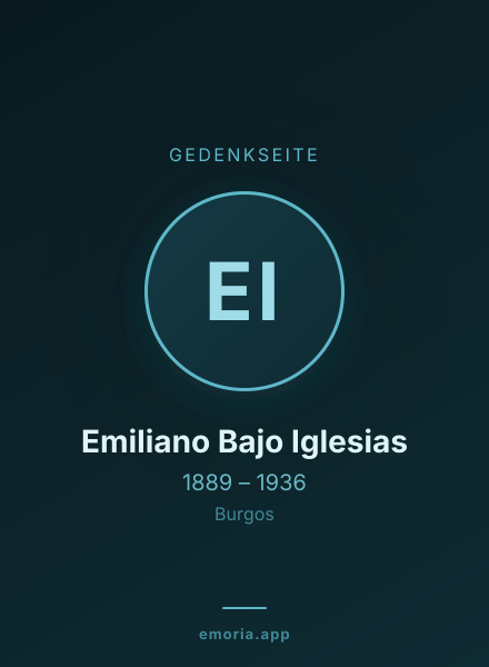 Gedenkportrait von Emiliano Bajo Iglesias