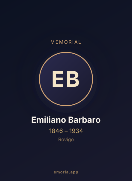 Memorial portrait of Emiliano Barbaro