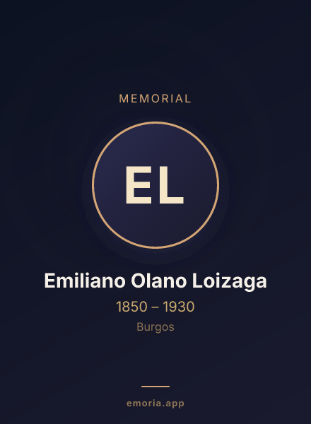 Memorial portrait of Emiliano Olano Loizaga