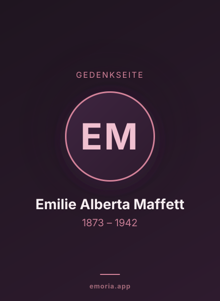 Gedenkportrait von Emilie Alberta Maffett