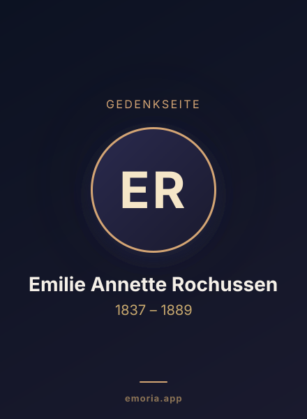Gedenkportrait von Emilie Annette Rochussen