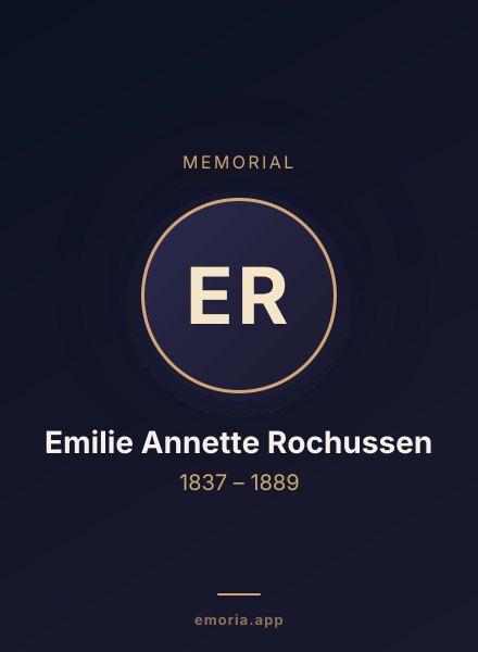 Memorial portrait of Emilie Annette Rochussen