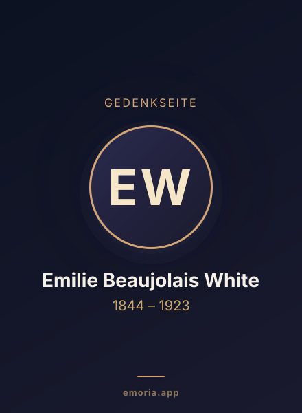 Gedenkportrait von Emilie Beaujolais White