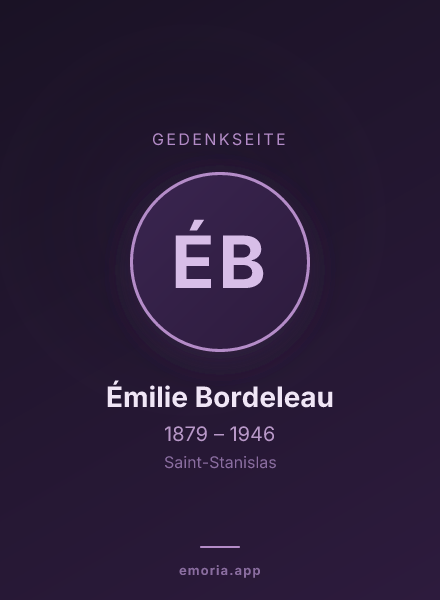 Gedenkportrait von Émilie Bordeleau
