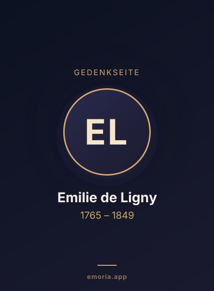Gedenkportrait von Emilie de Ligny