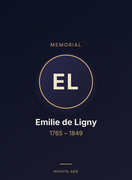 Memorial portrait of Emilie de Ligny