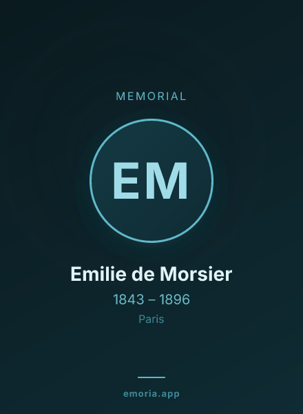 Memorial portrait of Emilie de Morsier