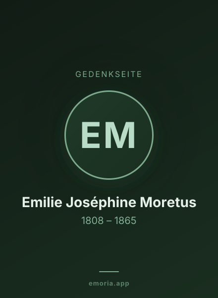 Gedenkportrait von Emilie Joséphine Moretus