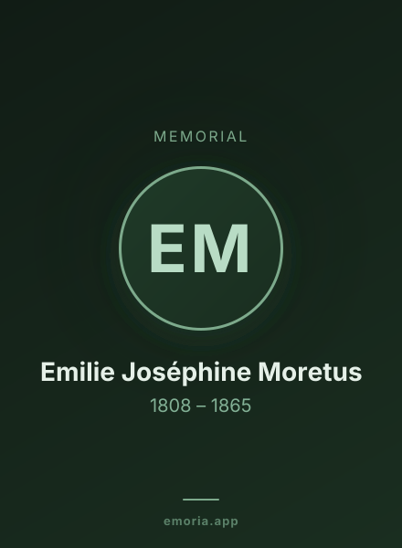 Memorial portrait of Emilie Joséphine Moretus