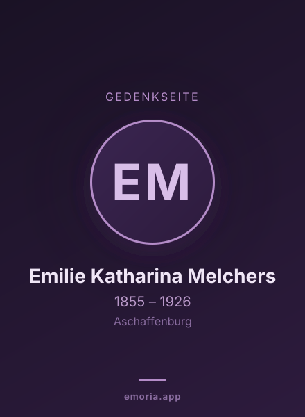 Gedenkportrait von Emilie Katharina Melchers