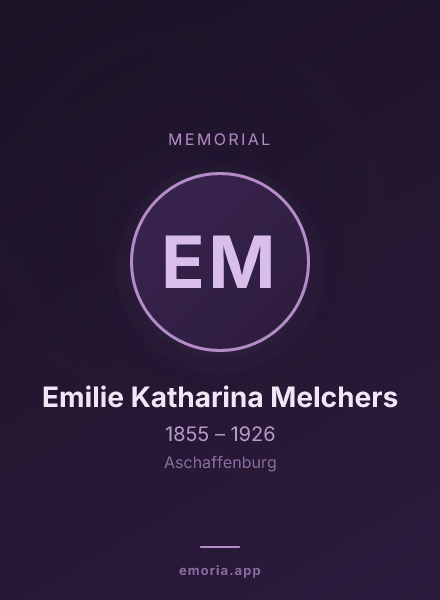 Memorial portrait of Emilie Katharina Melchers