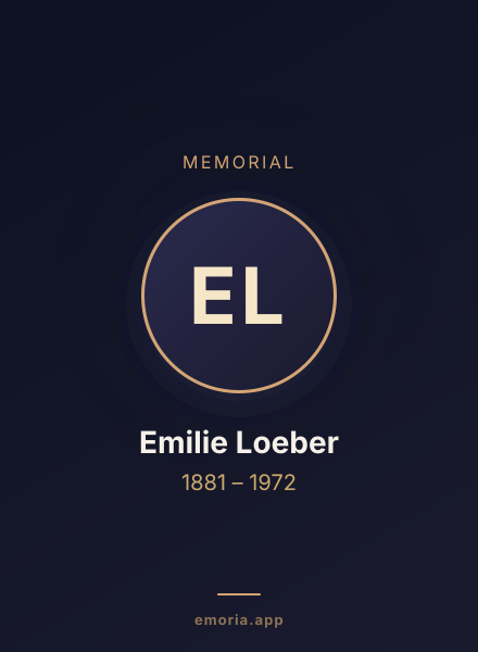 Memorial portrait of Emilie Loeber