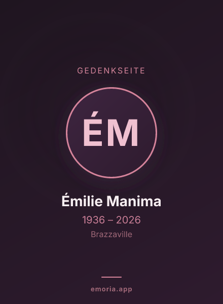 Gedenkportrait von Émilie Manima