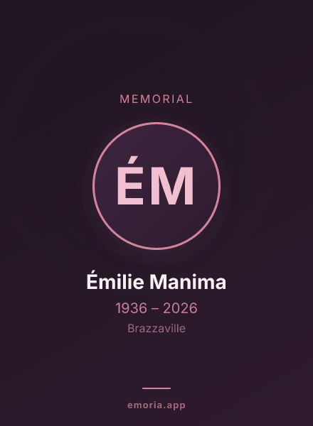 Memorial portrait of Émilie Manima